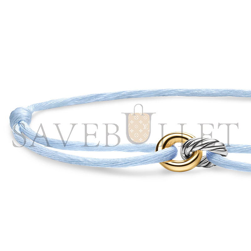 Dau1d Yvrm*n SCULPTED CABLE LINKED CORD BRACELET B18445 S4BBL